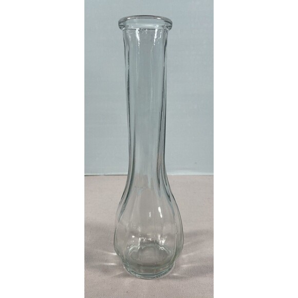 E.O. Brody Co. 9 inch Clear Glass Vase With A Swirl Design. - Picture 1 of 3